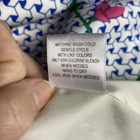 Modcloth Womens Dress Leave Delight On Floral Party Wrap Lined 80s Style Sz L - Picture 8 of 13